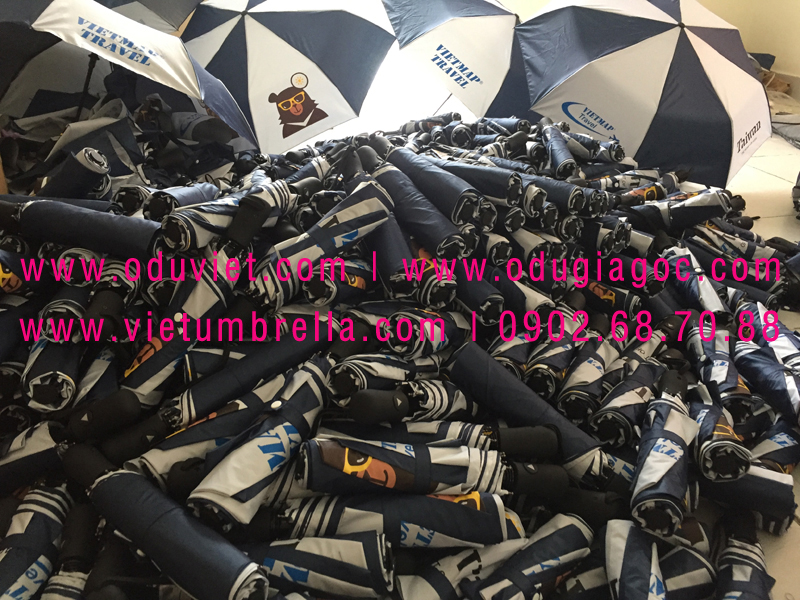xưởng sản xuất ô dù cầm tay in logo quảng cáo